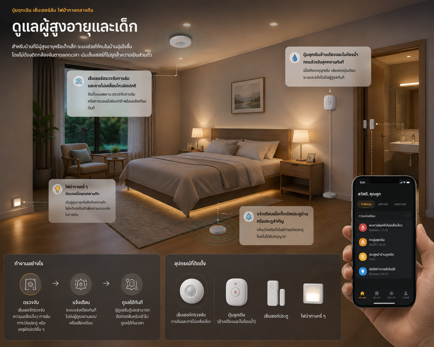 บ้านมีผู้สูงอายุและเด็กเล็ก ควรติดอะไรก่อน